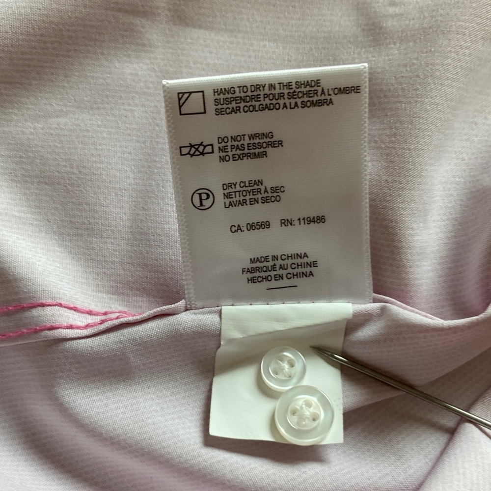 C-LAB NYC Long Sleeve Pink Dress Shirt Men Size Small 15/32-33" - Picture 14 of 15